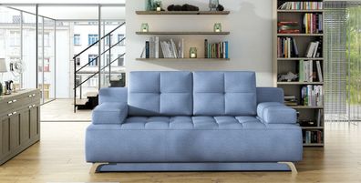 Sofa Schlafsofa Designer 3 Sitzer Sofa mit Bettfunktion + Bettkasten Couch NEU
