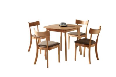 Italienische Möbel Designer Holz Tisch Sitz Polster Ess Zimmer 4x Stuhl Garnitur