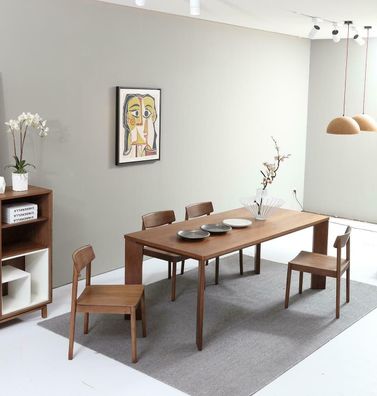 Italienische Möbel Designer Holz Glas Tisch Sitz Polster Ess Zimmer 6x Stuhl