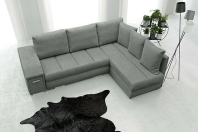 Schlafsofas Wohnlandschaft Sofa Couch Eck Sofas Garnitur Polster Ecke Stoff Neu