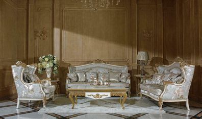 3 + 1 Sofagarnitur Couch Sofa Polster Garnitur Königliche Garnituren Barock Stil