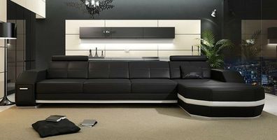 designer luxus couch polster ecke sitz eck wohnlandschaft leder garnitur l form