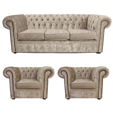 Sofagarnitur Sofa Couch Komplette Luxus Polster Sitz Textil Garnitur 3 + 1 + 1 #78