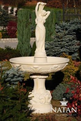 Zierbrunnen Springbrunnen 180cm Skulptur Brunnen Deko Garten Fontaine Teich Neu
