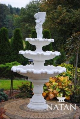 Zierbrunnen Springbrunnen Skulptur Brunnen Deko Garten Fontaine Teich Neu 227cm