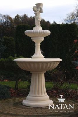 Zierbrunnen Springbrunnen Skulptur 187cm Brunnen Deko Garten Fontaine Teich Neu