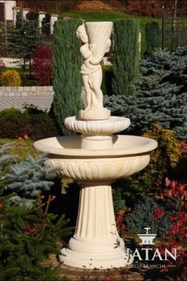 Zierbrunnen Springbrunnen Skulptur Brunnen Deko Garten Fontaine Teich Neu 174cm