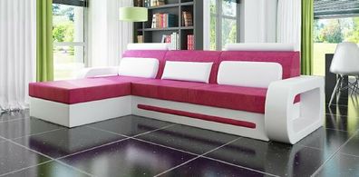 Ecksofa Textil Stoff Leder Polster Sofas Sofa Couch Garnitur Wohnlandschaft DAV1
