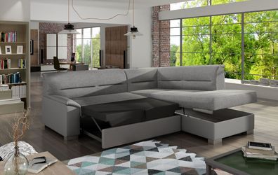 Design Sofa Ecksofa Schlafsofa Bettfunktion Couch Polster Textil Sofas Schlaf