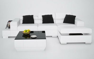 Ledersofa Sofa Couch Wohnlandschaft Ecksofa Eck Garnitur Design Modern L K5006D