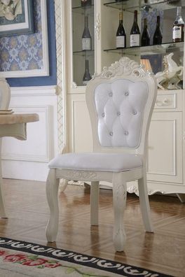 4x Stuhl Klassische Rokoko Barock Sessel Stühle Lehn Stuhl Polster Esszimmer 901