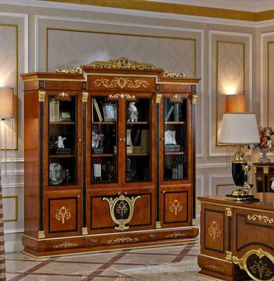 XXL Büro Bücherschrank Aktenschrank Edle Luxus Möbel Stil Antik Schrank Schränke