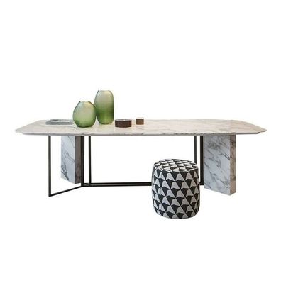 Konferenz Design Tisch Stein Tische Ess Wohn Zimmer Italienische Möbel Weiß Neu