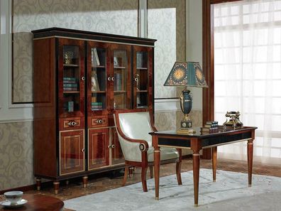 XXL Büro Bücherschrank Aktenschrank Luxus Möbel Stil Antik Schrank Schränke E68