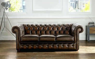 3 Sitzer Couch Textil Stoff Sofa wählbare Farbe Wohnzimmer Chesterfield Couchen
