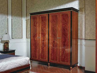 Kleiderschrank Schlafzimmer E68 Holz Schrank Antik Stil Barock Rokoko Schränke