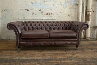 Chesterfield Kunstleder Design Polster Sofa Luxus Couch Klassische Sofa 3 Sitzer