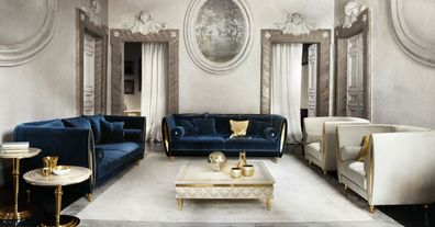 Luxus Klasse 3 + 2 Italienische Möbel Sofagarnitur Couch Sofa Neu arredoclassic™