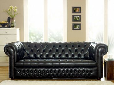 Chesterfield Design Luxus Polster Sofa Couch Sitz Garnitur Leder Textil Neu #119