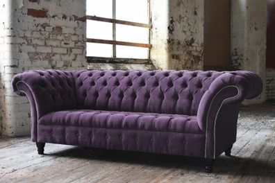 Chesterfield Design Luxus Polster Sofa Couch Sitz Garnitur Leder Neu Sofas # 201
