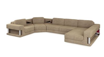 Modern Ecksofa Couch Polster Leder Design Sofa Garnitur Wohnlandschaft Parlame-