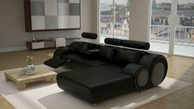 Designer Garnitur Wohnlandschaft Eckcouch Couch Sofa Polster Ledersofa Sofas Neu