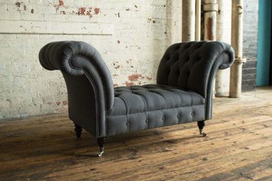 Design Sofa Sessel Couch Hocker Polster Ottomane Textil Samt Fußhocker Bank Sitz