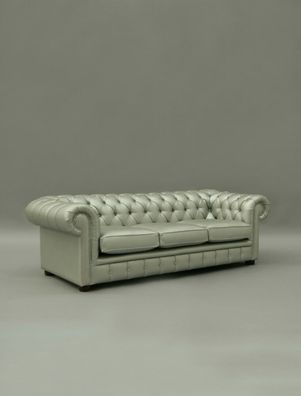 Chesterfield Design Luxus Polster Sofa Couch Sitz Garnitur Leder Textil Neu #224