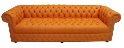 XXL Big Sofa Couch Chesterfield 480cm Polster Sofas 4 Sitzer Leder Textil # 212