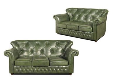Chesterfield Möbel Sofa XXL Polster Sofas Couch Garnitur Leder Textil Stoff Neu