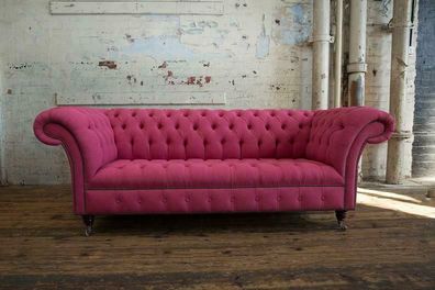 Pinke Designer Sofa Couch Polster XXL 3 Sitzer Big Sofas Couchen Leder Textil