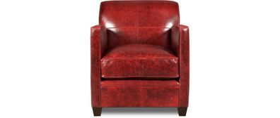 Design Sessel 1 Sitzer Leder Textil Luxuspolster Chesterfield Rot Sessel Fernseh
