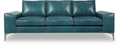 XXL Sofa 3 Sitzer Couch Moderne Luxus Polster Sitz Garnitur Leder Türkis Textil