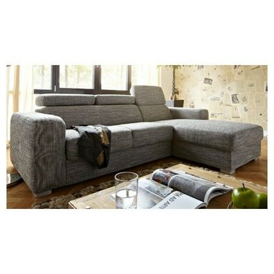Schlafsofa Ausziehbare Couch Stoff Eck Sofa Polster Ecke Textil Couchen Kasten