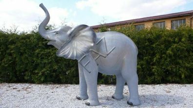 Design Elefant Mitel Figur Statue Skulptur Figuren Skulpturen Garten Zoo Tiere