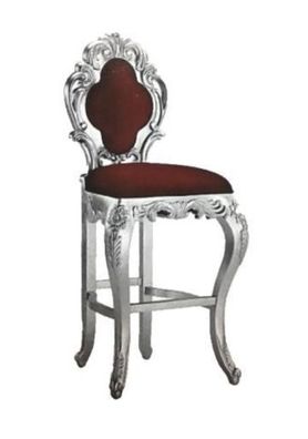 Hocker Barhocker Königlicher Polster Chesterfield Samt 1 Sitzer Antik Stil Stuhl