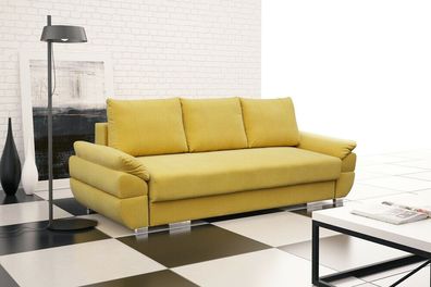 Schlafsofa Klappcouch 3-Sitzer Schlaffunktion + Bettkasten Couch Sofa Klappsofa