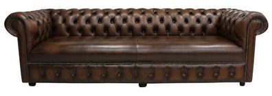 Chesterfield Design Luxus Polster Sofa Couch Sitz Garnitur Leder Textil Neu #229