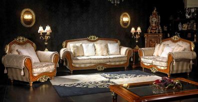 Klassischer 3 Sitzer Couch Sofa Couch Polster Sofas Couchen SB50 Barock Rokoko