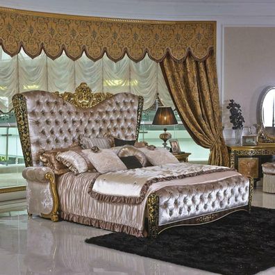 Doppelbett Bett Ehebett Design Luxus Luxur Betten Barock Rokoko Antik Stil E61