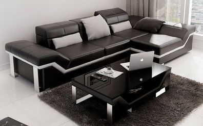 Ledersofa Sofa Couch Wohnlandschaft Ecksofa Garnitur Design Modern Sofa K5007F