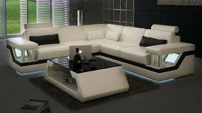 Wohnlandschaft Couch Polster Sofa Sitz Ecke Eck Leder Sofas Garnitur Hamburg2