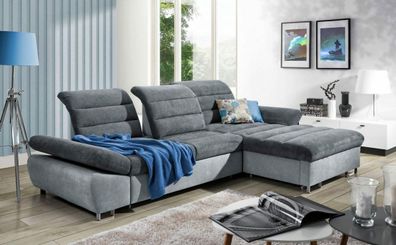 Ecksofa Wohnlandschaft Moderne Textil Eck Couch Garnitur Polster Ecke Sofa Neu