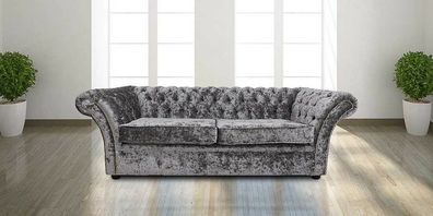 Chesterfield Design Luxus Polster Sofa Couch Sitz Garnitur Leder Textil Neu #233