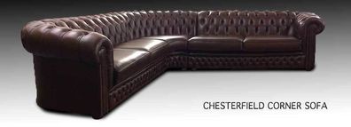 Chesterfield Ecksofa Sofa Couch Ledersofa Polster Eck Couch Garnitur Design #335