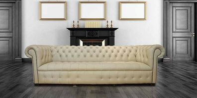 XXL Big Sofa Couch Chesterfield 240cm Polster Sofas 4 Sitzer Leder Textil #241