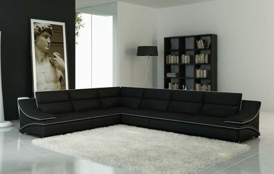 Ledersofa Couch Wohnlandschaft Ecksofa Eck Garnitur Design Modern Sofa A1160