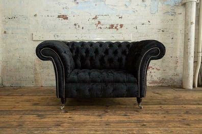 Chesterfield Ohrensessel Sessel 1 Sitzer Sofa Polster Couch Leder Textil Couchen