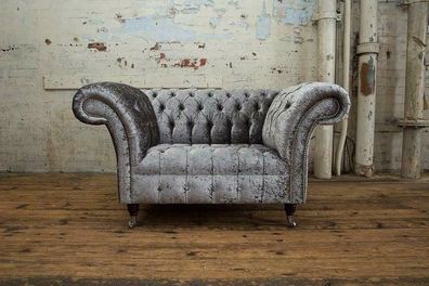 Chesterfield 1 Sitzer Couch Polster Sitz Textil Stoff Leder Couchen Sofas Sofa