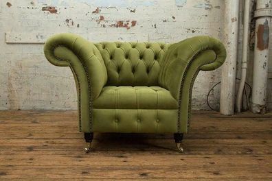 Grün Chesterfield Couch Sofa Polster 1 Sitzer Couchen Sitz Garnitur Sofas Neu